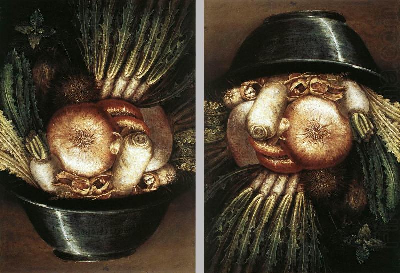 ARCIMBOLDO, Giuseppe Vegetables in a Bowl or The Gardener  dggh oil painting picture